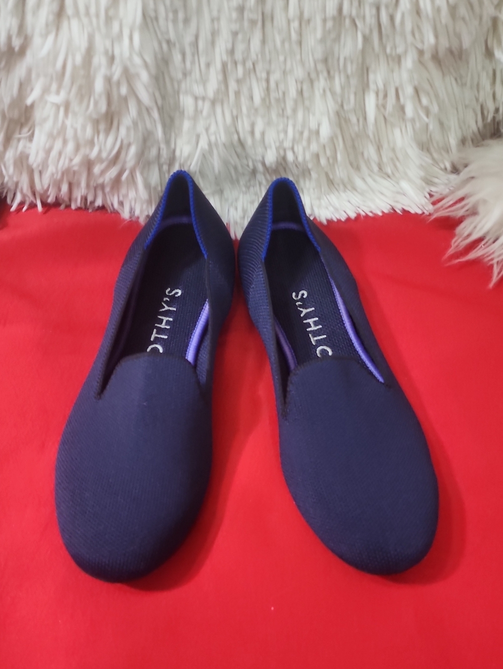 Rothy's Navy Blue Slip-On Flats